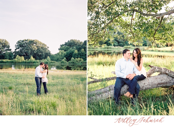 Outdoor Mississippi Engagement Session with Trees and Field